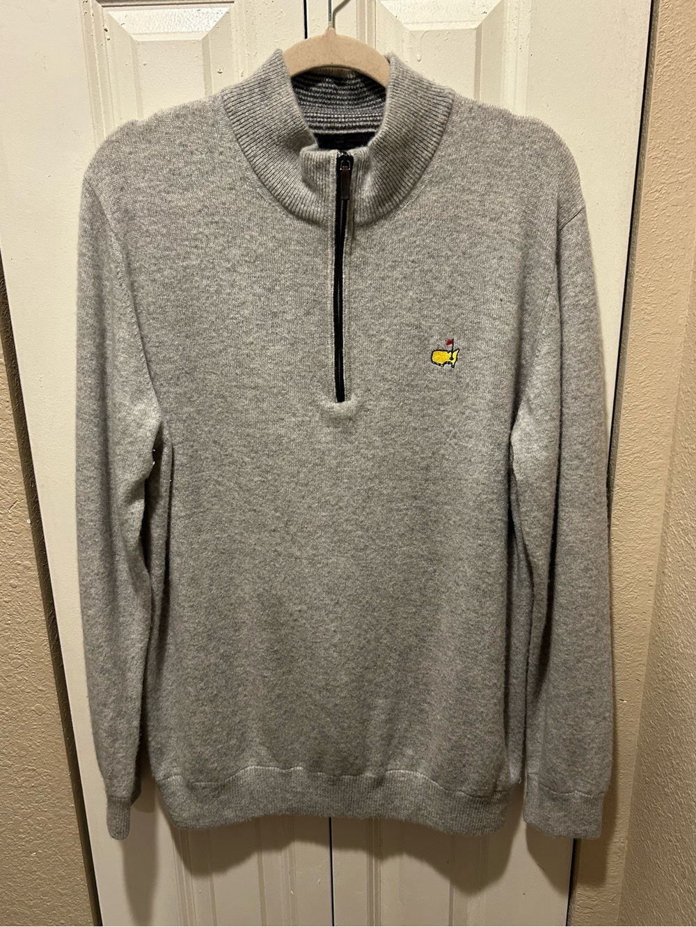 Masters Clubhouse Collection Italian Cashmere Quarter Zip Sweater , Large